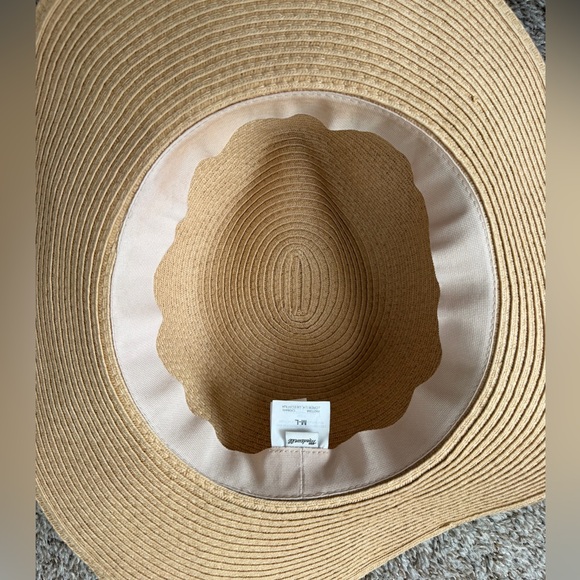 Madewell straw hat size medium large black trim boho casual classic - Picture 5 of 5